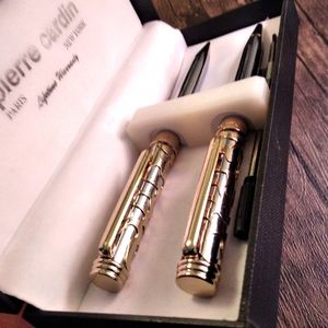 Pierre Cardin gold and silver pen and pencil set